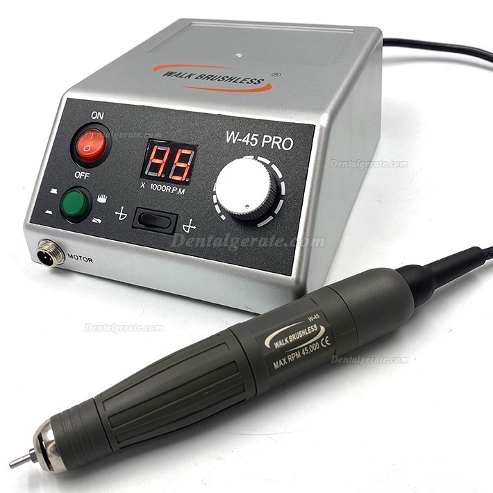 WALK BRUSHLESS&reg; W-45 BRUSHLESS B&uuml;rstenlose Mikromotor Polierer Poliermaschine + 45K RPM Handst&uuml;ck 